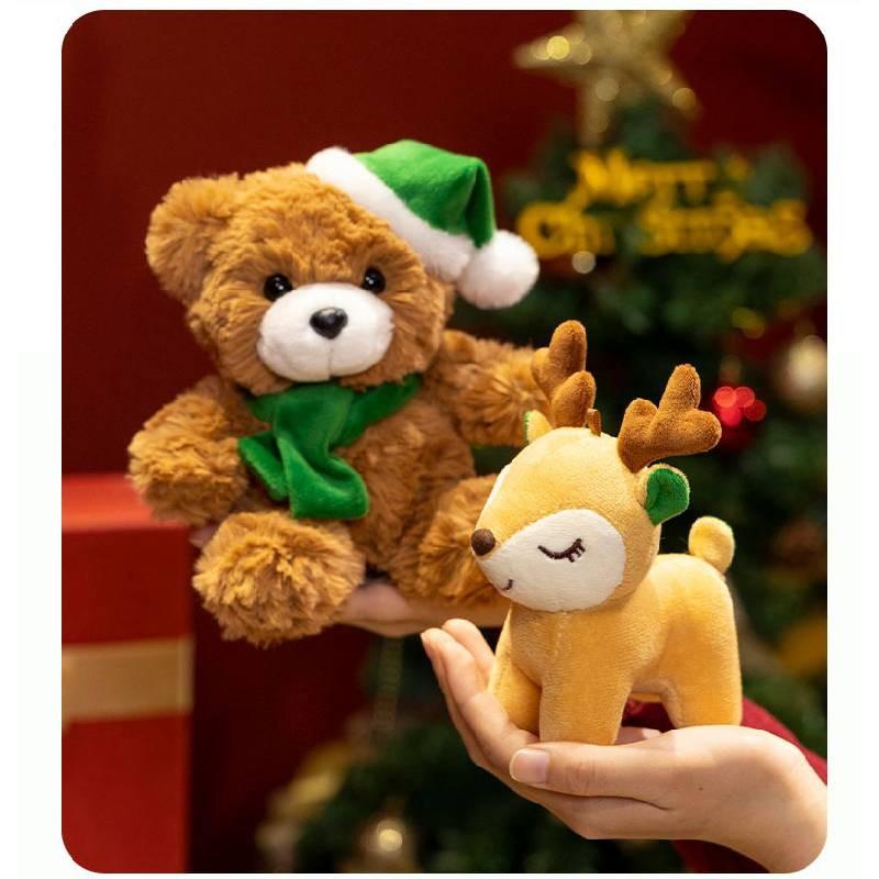 Series Dolls Christmas Bear Xmas Tree Gingerbread Man Deer Plush Toy Decoration