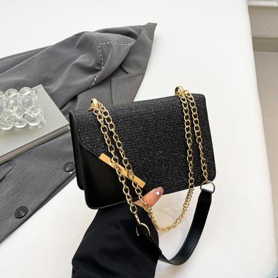 Women's Simple Chain Shoulder Messenger Bag 2025 Winter New Niche Design Versatile Ins Small Square Bag Korean Version