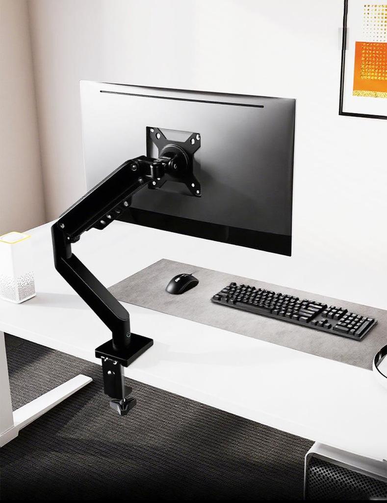 32-inch Black Pneumatic Lift Monitor Stand for E-sports - DA105-B, Supports up to 9kg