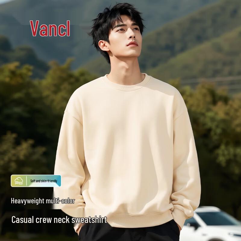 VANCL Men's 2026 Autumn Loose Fit Crewneck Sweatshirt