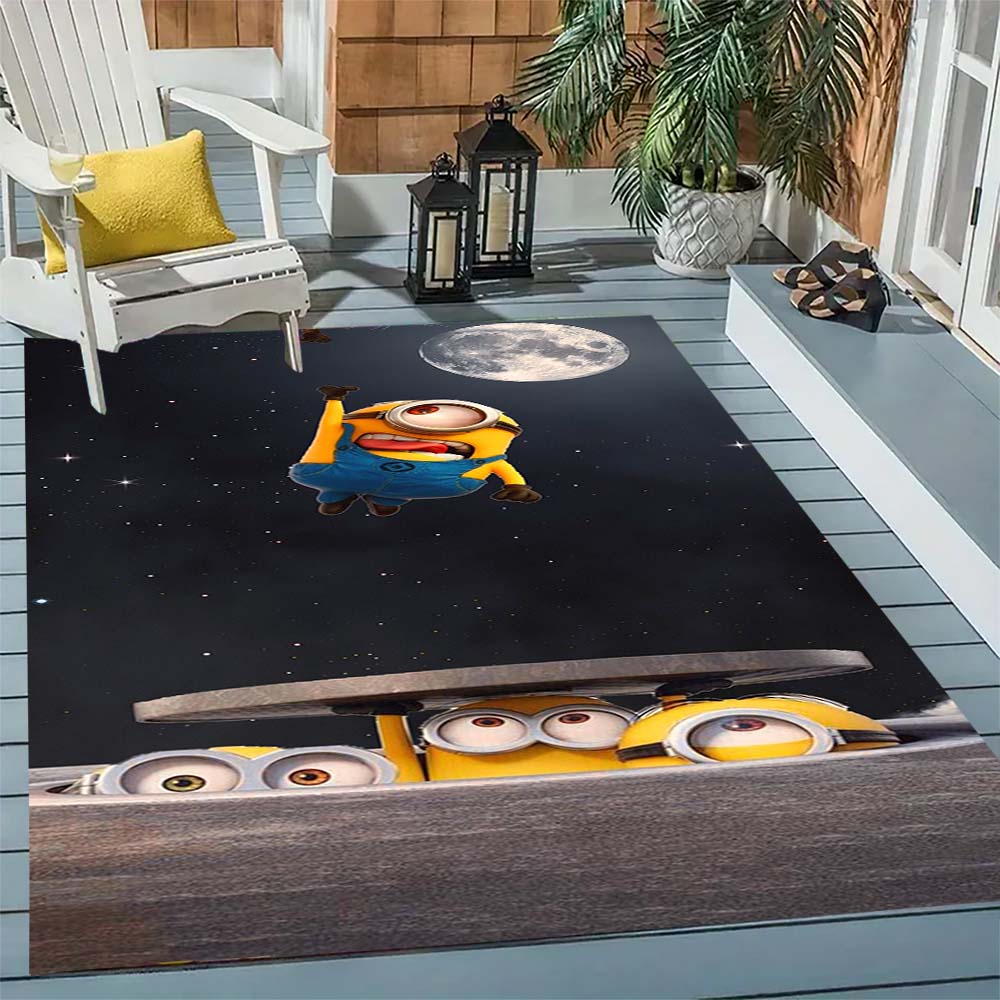 Stylish Minions Design Non-Skid Area Rug Living Room Bedroom Soft Carpet Children Play Mat Home Decor Gift