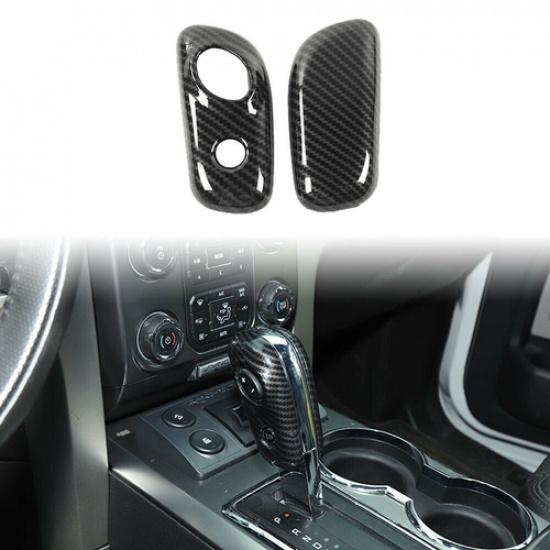 Center Console Gear Shift Knob Head Cover Trim Decor for 2009-2014 Ford F150 2pc