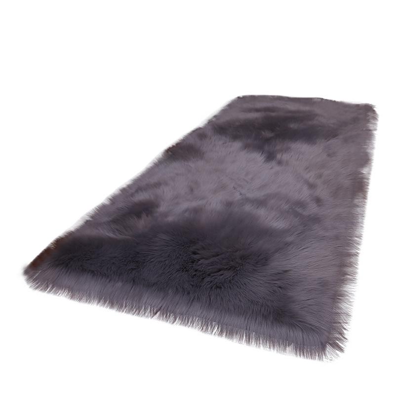 Plush Imitation Wool Carpet for Living Room, Coffee Table Mat, White Sofa Throw, Display Blanket, or Bedside Rug