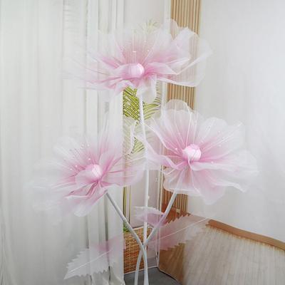 40/50cm Big Simulation Flower Hollow 3D Artificial Flowers Hanging Gauze Large Photography Props Festival Decoration