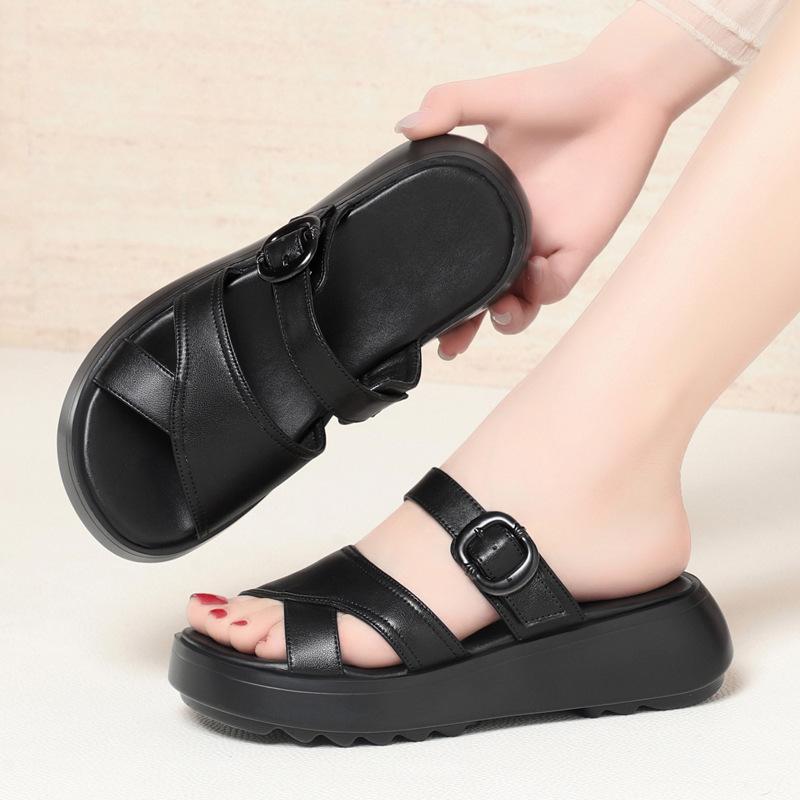 Mode AIYUQI Damen Hausschuhe 2025 Neu Plateau Rutschfest Römisch Damen Hausschuhe Übergröße Sommer Strandschuhe Für Damen