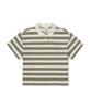 SNOWPEAK APPAREL Women'S Cotton Striped Polo Shirt (S25Mwfps69) Vintage Khaki
