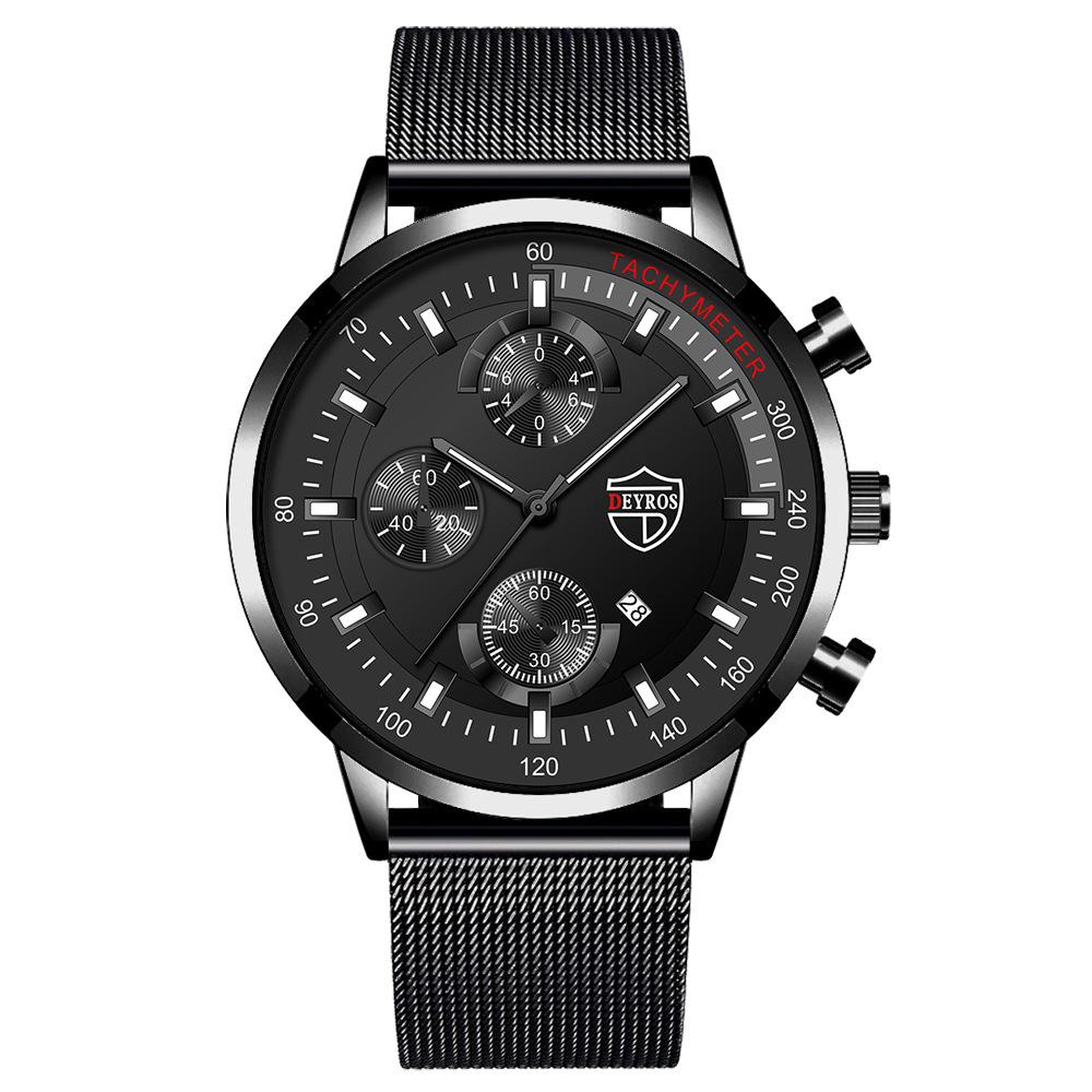 Stainless Steel Mesh Strap Watch Men S Fashion Date Luminous Quartz Watch