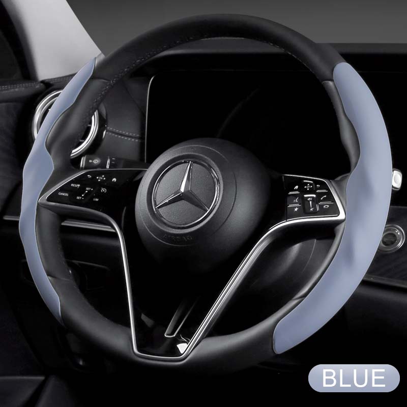 Carbon Fiber Steering Wheel Cover Fit 38cm/15inch Non-Slip Sport Wheel Booster Cover Universal Car