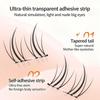 False Eyelashes Self-adhesive Black 11-13mm Reusable DIY Extensions for Fuller Lash Look at Home