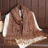 Autumn And Winter Imitation Cashmere Shawl Women'S Ethnic Style Warm Scarf Jacquard Tassel Women'S Shawl