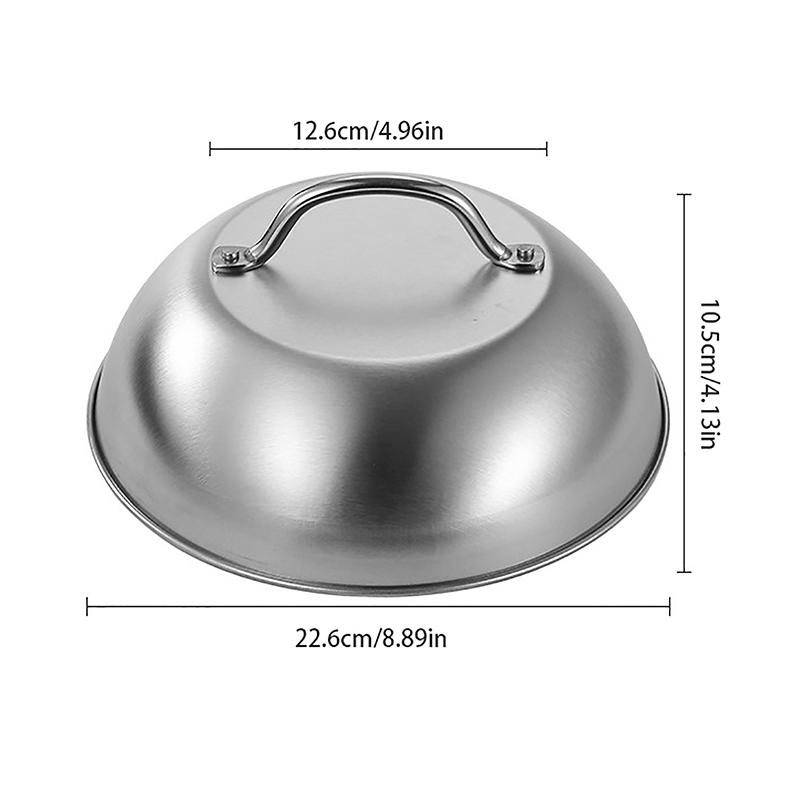Grillkuppelabdeckung Edelstahl Burgerabdeckung Runde Topfdeckel Abdeckung Für Kochgeschirr Küche Burger Barbecue Steaks