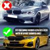 Carbon Fiber Black Front Bumper Spoiler Lip For 2019-2022 Bmw  G20 M340I M-Sport