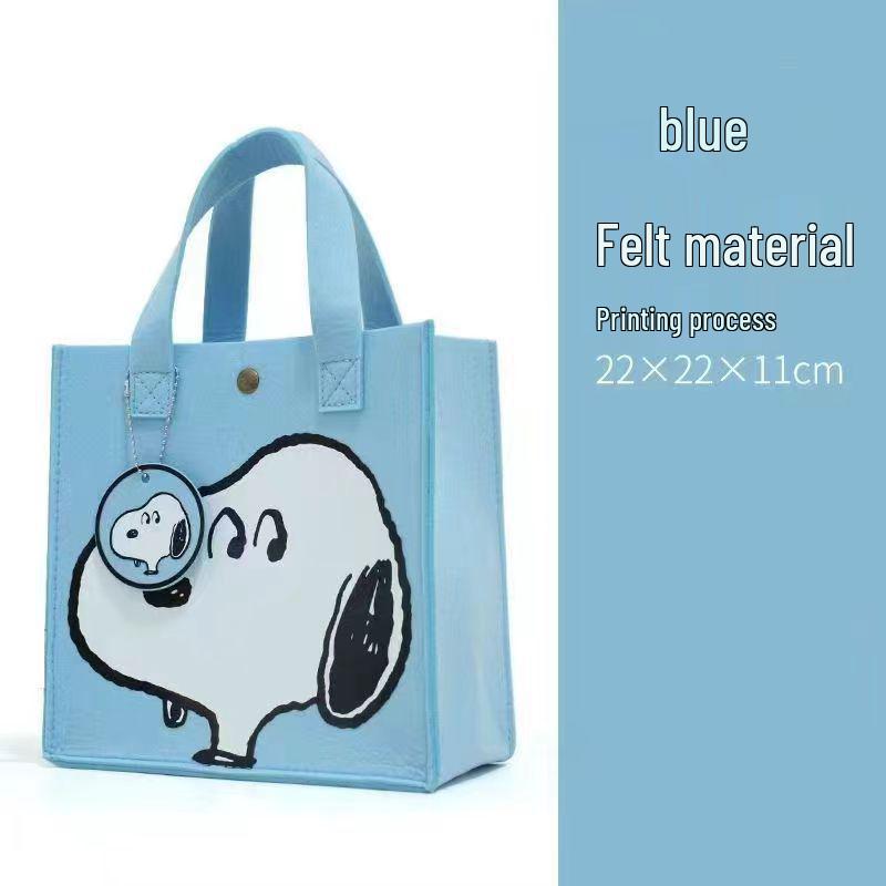 

Snoopy Felt Handbag - Literary Student Outing & Shopping Bag
