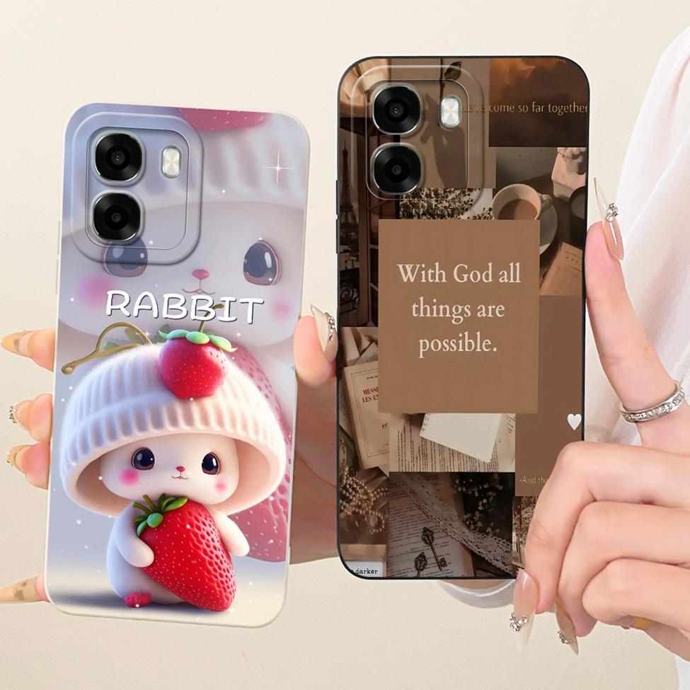 For Oppo A6x 4G CPH2819 5G CPH2783 Phone Case For Oppo A6x Cover Cute Kawaii Luxury Fashion Flowers Cool Painted Silicone Casing