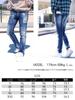 [BillionWorks] Herren-Jeans, Ausgefranste Jeans, Herren-Denim