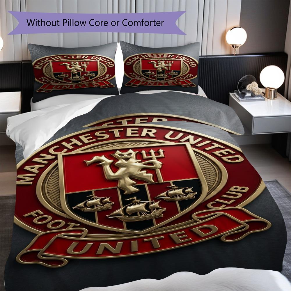 Glory Devils Rise Three-piece set (1 * duvet cover + 2 * pillowcase, without core) 2D Flat Duvet cover and pillowcase Bedding set Soft and comfortable
