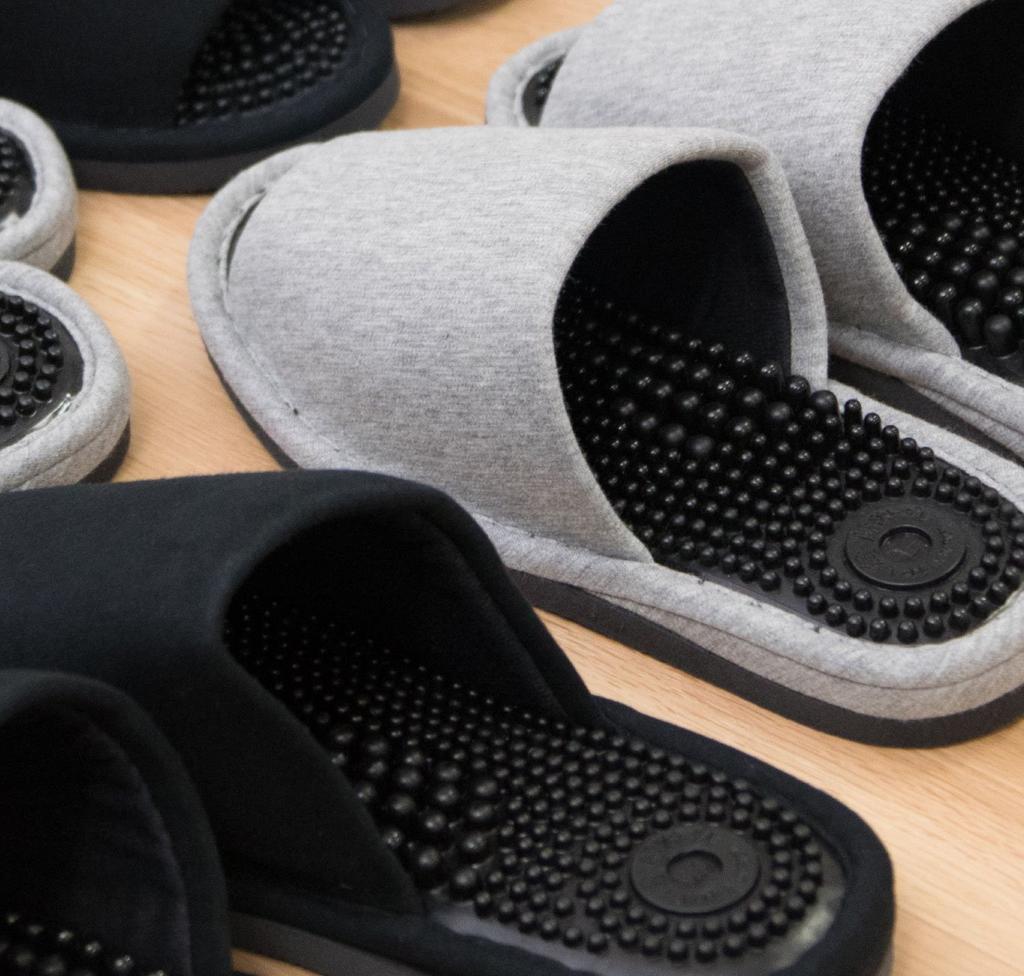 Oka Washable Health Slippers, Unisex, LL Size (Fits Feet 25.5cm-26.5cm), Black