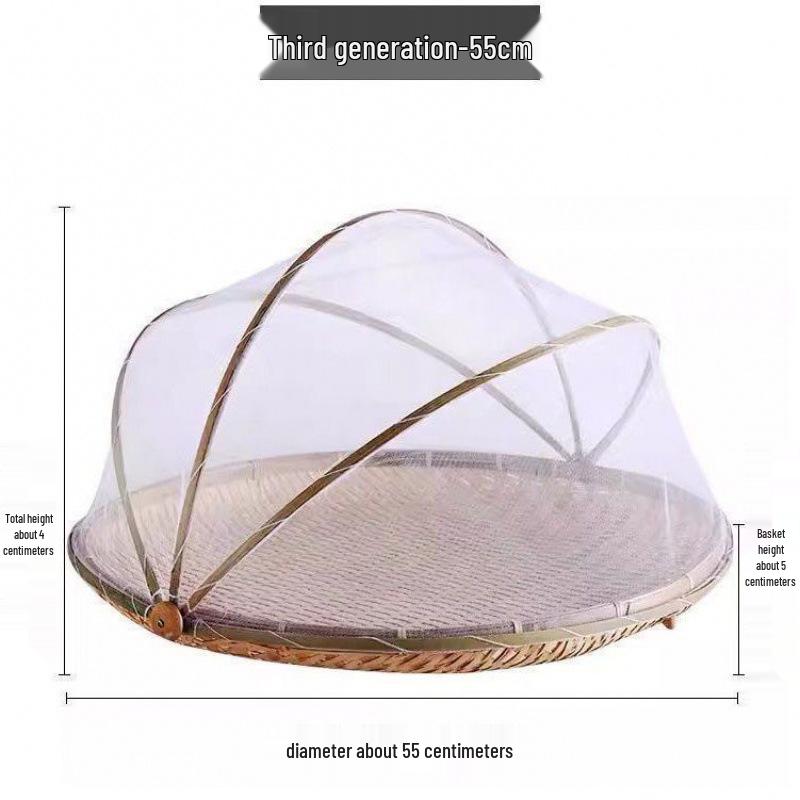 Handmade Bamboo Weaving Tray: Round, No Holes, Ideal for Drying and Storage of Vegetables and More