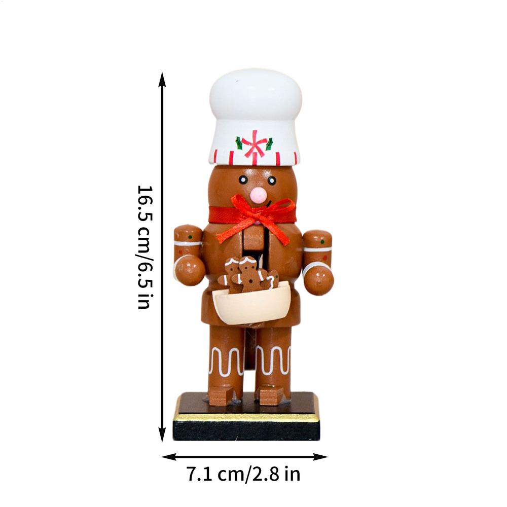 4 szt. Żołnierzyk Dziadek do Orzechów Boże Narodzenie 16CM Mała Marionetka Rękodzieło Statuetki Choinkowe Ozdoba Festiwalowy Prezent Dekoracja Domu