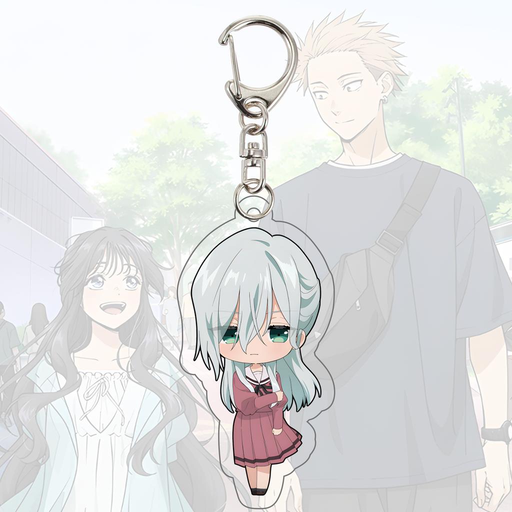 The Fragrant Flower Blooms with Dignity 10CM Acrylic chibi Keychain Figures Rintaro Kaoruko Waguri Cosplay Model Desk Decor Gift