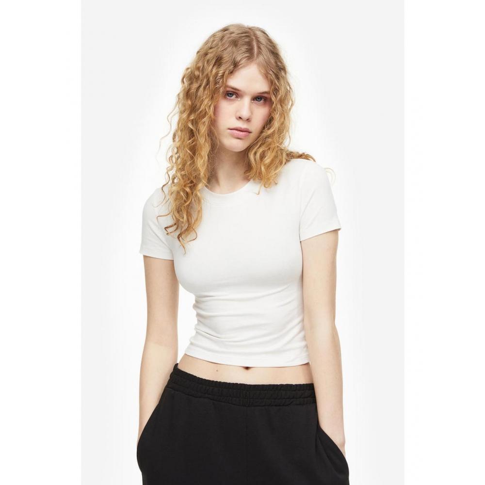 

H&M Cropped T-Shirt 2 Piece Set White 1141812004