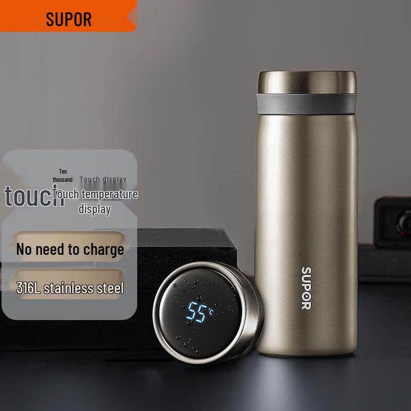 Supor Smart Stainless Steel Insulated Tea Infuser Mug