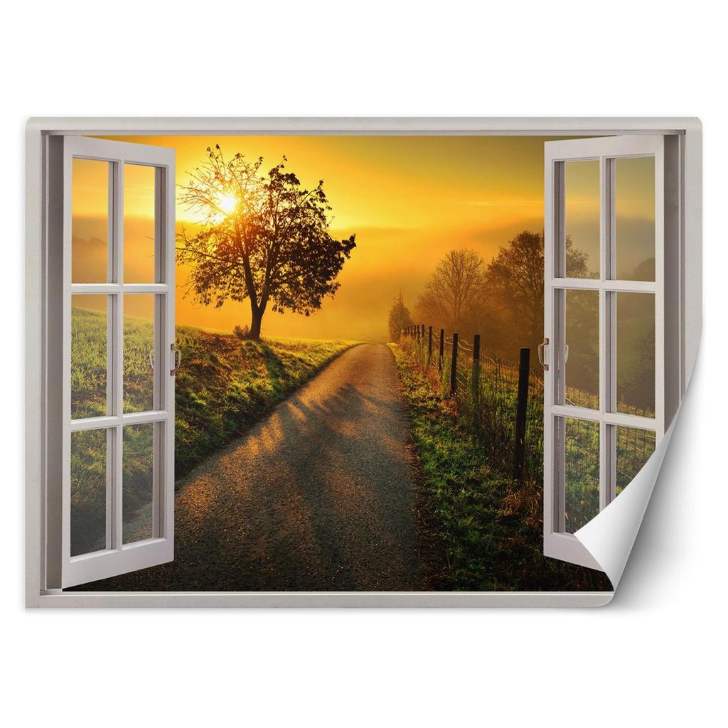 Wallpaper Window - Sunset over the street
