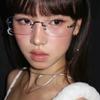 Korean Rimless Anti Blue Light Glasses Unisex Silver Fashion Intellectual Square Frame Clear Lens Computer Reading Eyewear