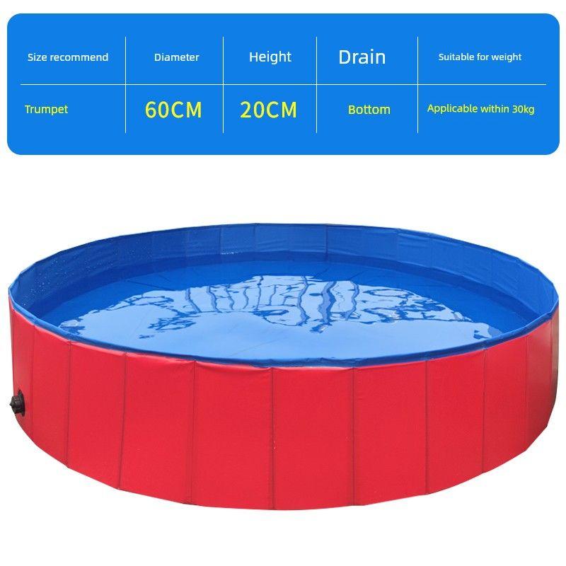 

Large Dog Golden Retriever Pet Supplies Swimming Pool Dog 60 x 20cm red
