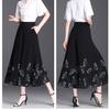 Summer Women Floral Wide Leg Pants Loose High Waist Chiffon  Casual Palazzo Trousers