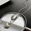 French Fashion Love Heart Double Layer Titanium Steel Clavicle Necklace For Women