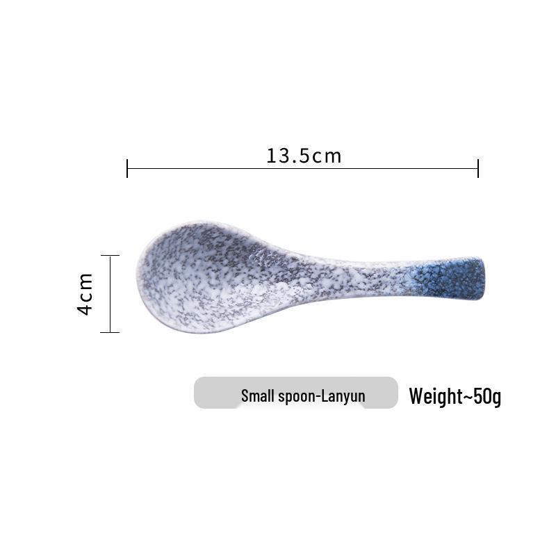 Ceramic Japanese Soup & Rice Spoon - Cute, Creative Teaspoon for Tableware and Cooking.