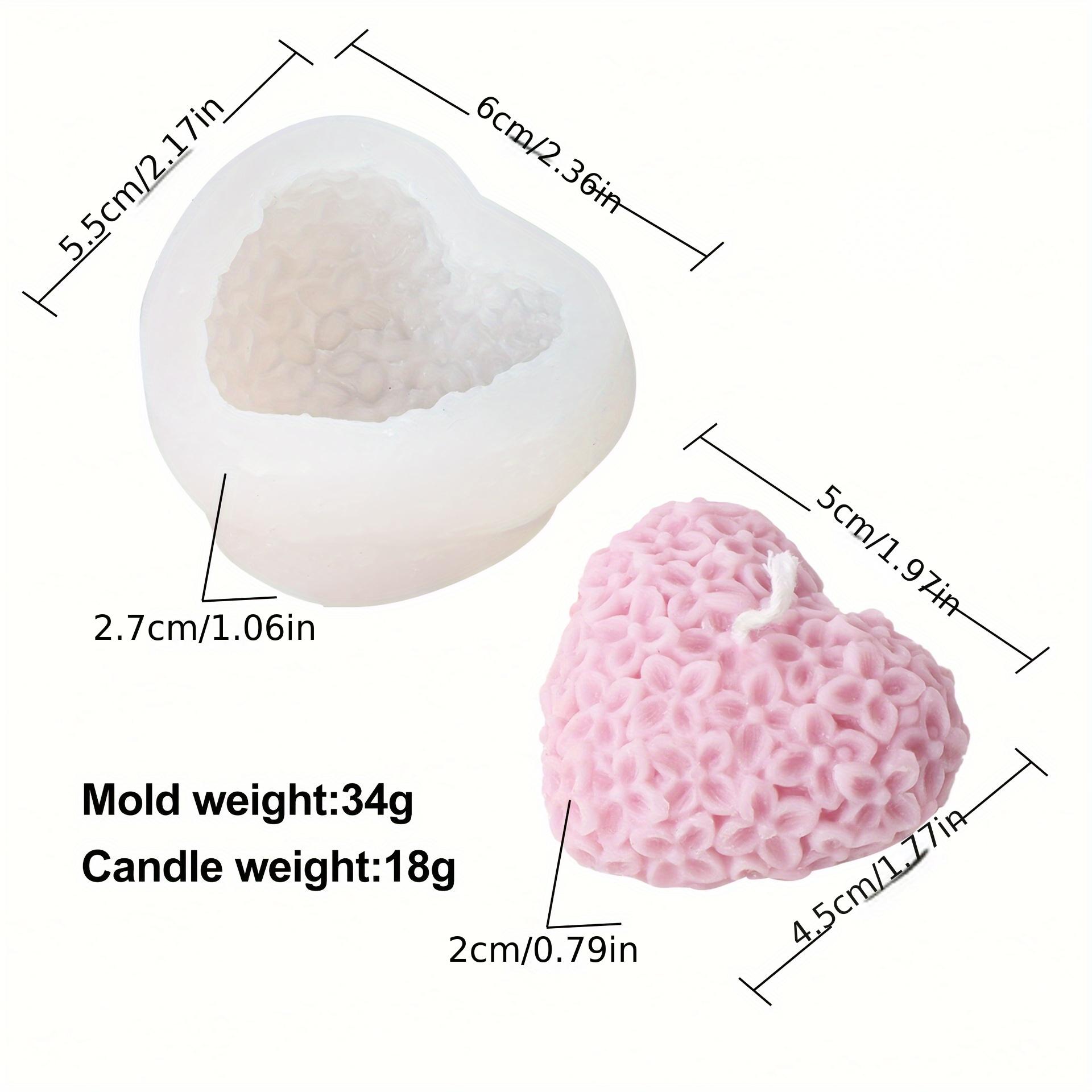 

Силиконовая форма в виде сердца и цветка для свечей и мыла - DIY поделки, идеально подходит для изготовления свечей и мыла S