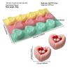 6-Cavity Flower & Heart Silicone Mousse Mold for Chocolate and Cakes