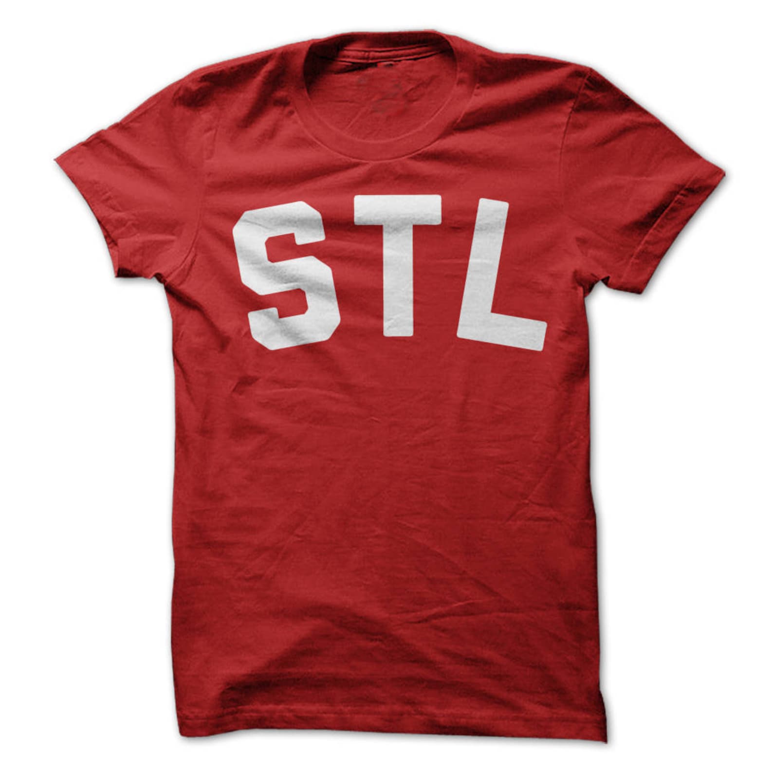 STL T-Shirt Design - Red Shirt with White Print M