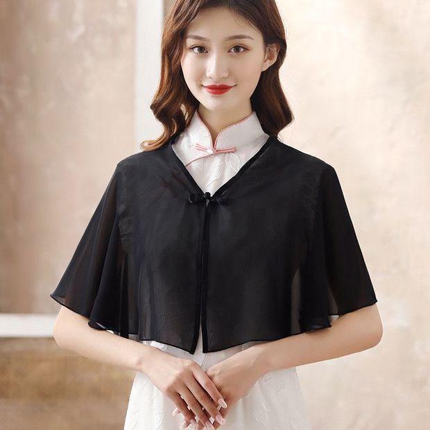 

Женский легкий шифоновый плащ от солнца с платьем ципао Fits 80-140 jin