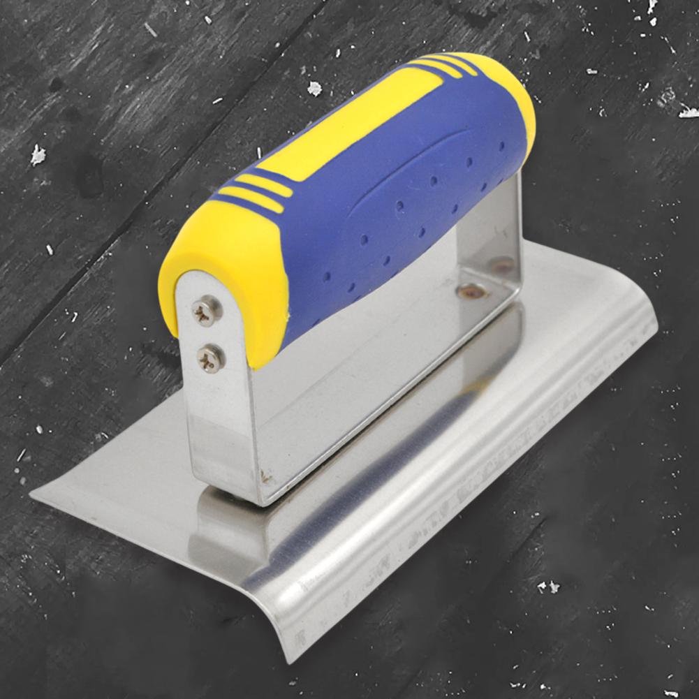 Concrete Hand Edger and Groover Tools with Grip Handle Plaster Stucco Cement Finishing Kit Plastering Knife Scraper Tiling Tool