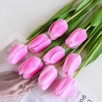 Premium Real Touch Silicone Tulips Artificial Flowers for Home and Wedding Decoration Elegant Bouquet Decor