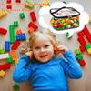 Lego-Compatible Building Blocks Storage Bucket with Wood Toy Classification