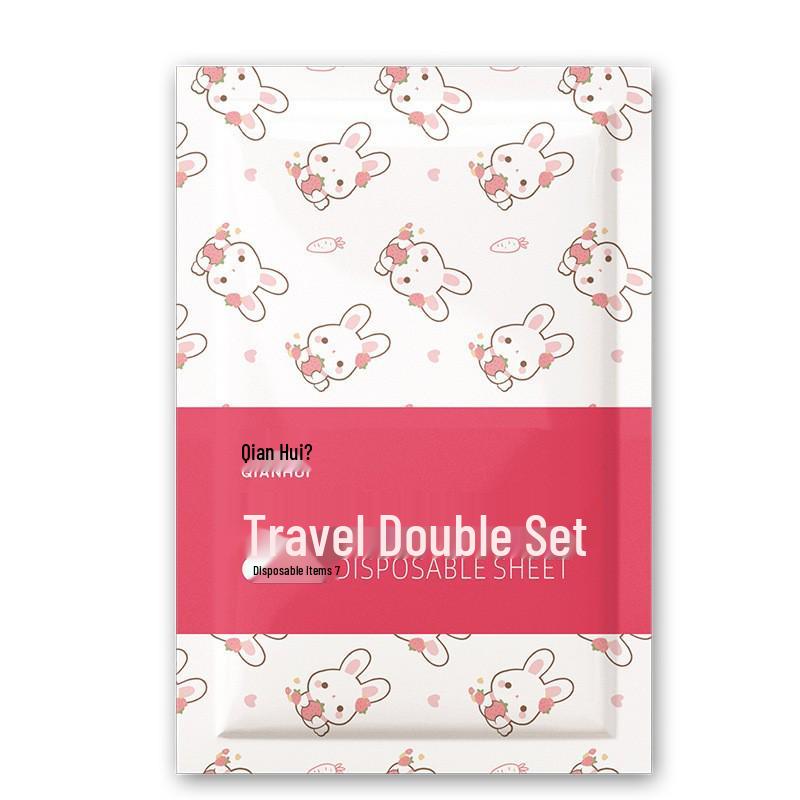 Jednorazowy Zestaw Prześcieradła i Kołdry na Łóżko Podwójne - Niezbędnik Podróżny