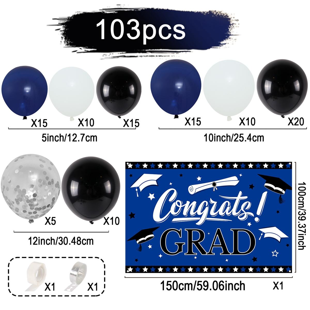 

Class of 2025 Graduation Balloon Graduation Backdrop Dark Blue Balloon Garland Graduation Party Supplies Graduation Season Decor Other