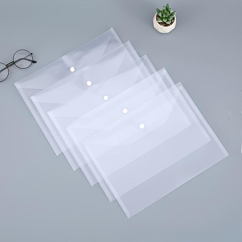 20pcs Transparent Documents Organize Storage Bag A4 Folders Clear Folders Student File Folders Office School Stationery Supplies