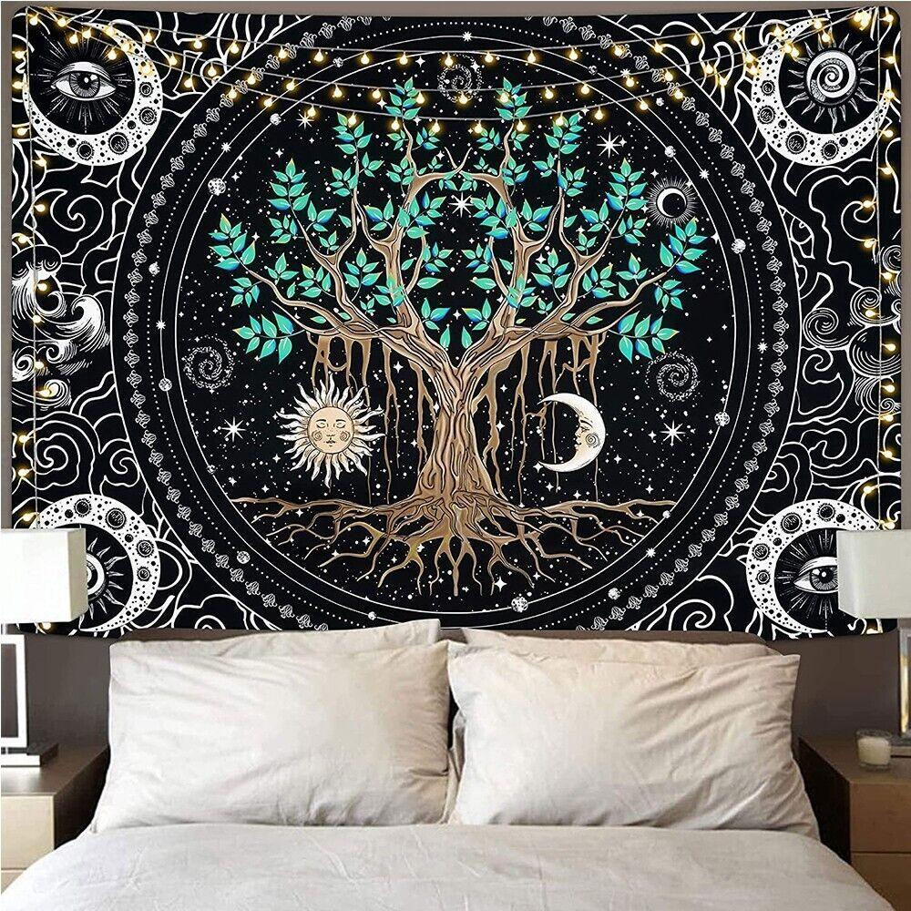 Natural Tree of Life Tapestry 75x100