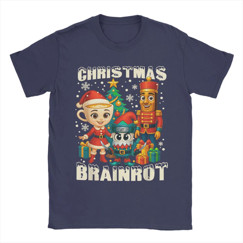 

T Shirt Funny Christmas Italian Brain Rot Italian Brainrot TShirts Novelty Tee Shirt for Man Women Summer Short Sleeve Top Tees 4XL