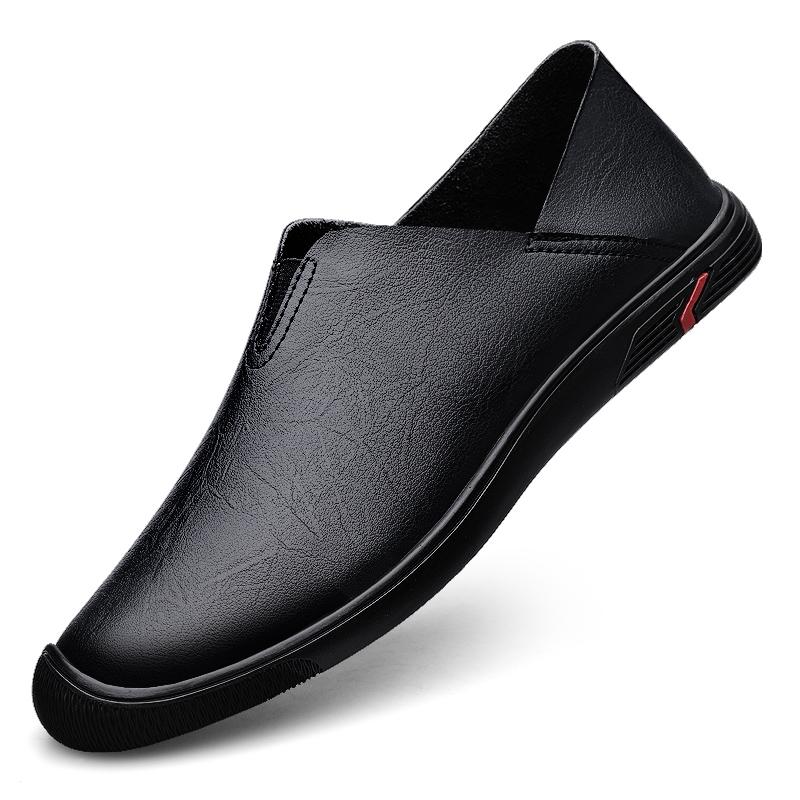 Genuine Leather Men Casual Leather Shoes Formal Dress Man Loafers Slip-On Mocasines Outdoor Handmade Outdoor Shoes Dress Flats