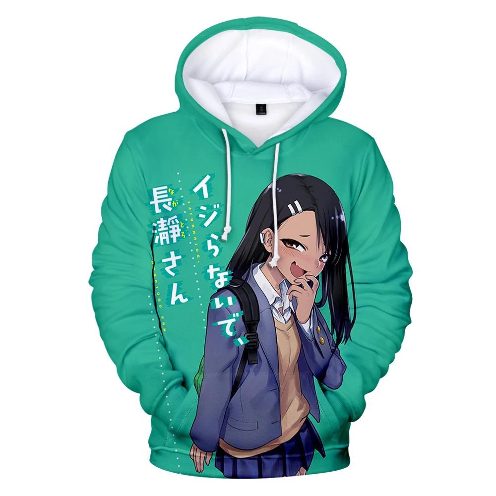 2024 3D Prints Don't Toy with Me Miss Nagatoro Anime Hoodies Women Men Hooded Sweatshirt Fashion Streetwear Tracksuit Pullover