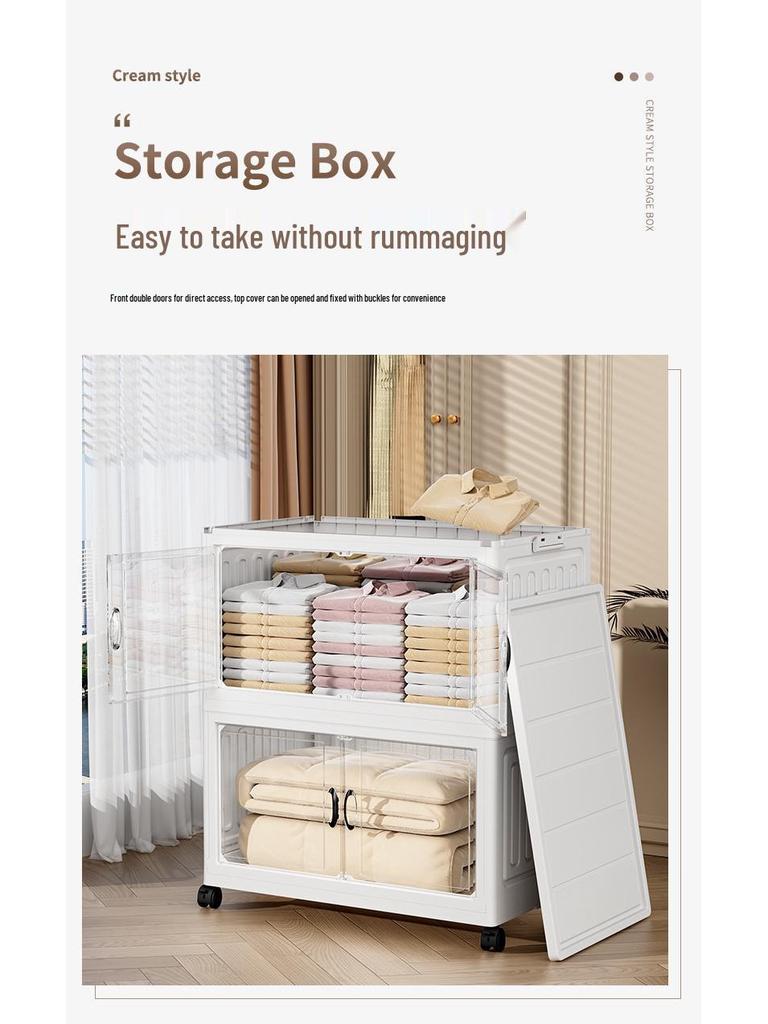 Foldable Large Capacity Storage Box for Clothes, Quilts, and Toys