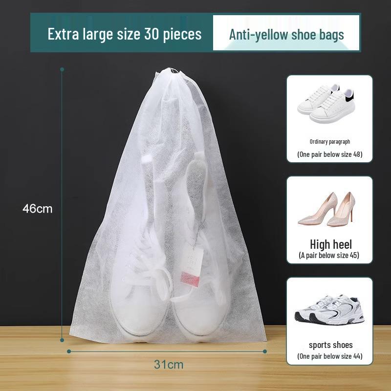 Shoe Storage & Drying Bag - Dustproof, Anti-Yellowing, Disposable Cover for White Shoes