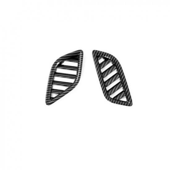 Carbon Fiber Dashboard Air Outlet Vent Cover Trim For Volkswagen ID.4 2021 2022