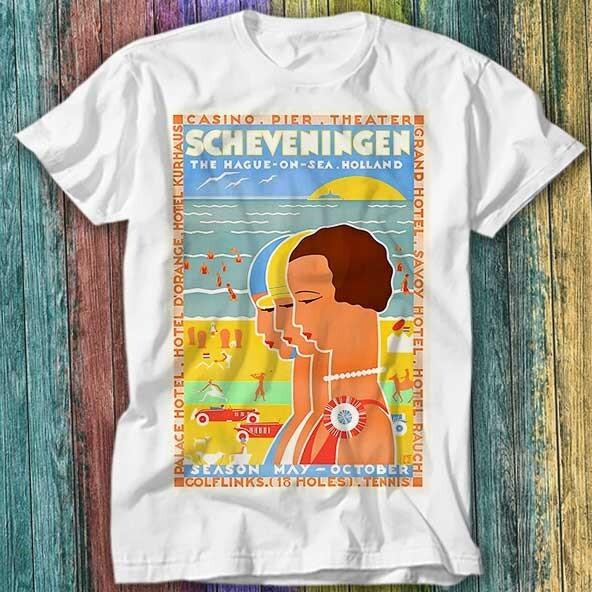 

1930 NETHERLANDS Scheveningen Travel T Shirt Top Tee 531 M